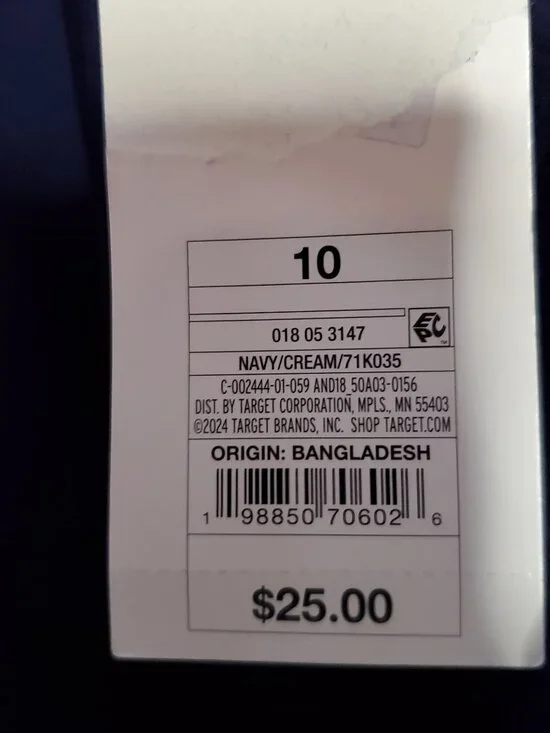 A New Day Navy Blue Skort With White Seashell Print Size 10 Side Zipper Closure - Picture 9 of 10